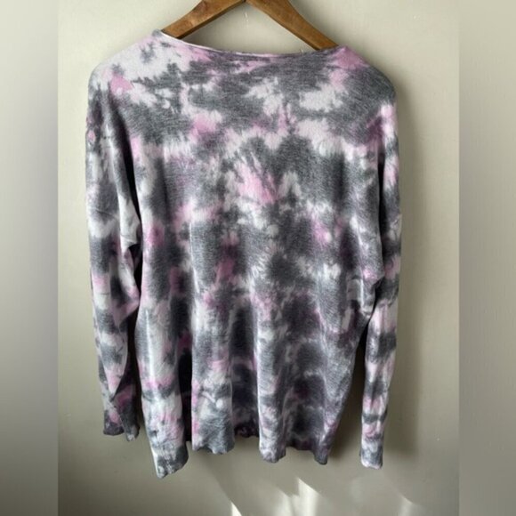 Torrid Pullover Drop Shoulder Sweater tie dye super soft lightweight v-neck 1X - Picture 4 of 10